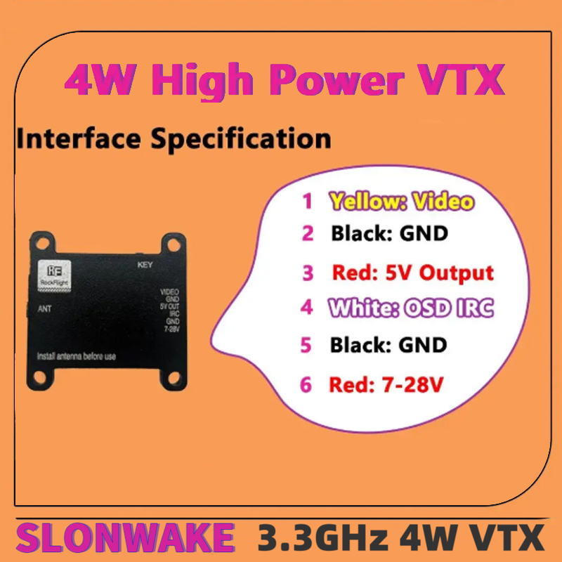 SLONWAKE FPV 3.3G 16CH 4000mW  – Fpv Drone Vtx Bewertung und Preis